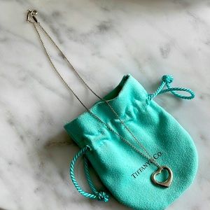 Tiffany and Co. Elsa Peretti open heart pendant in sterling silver